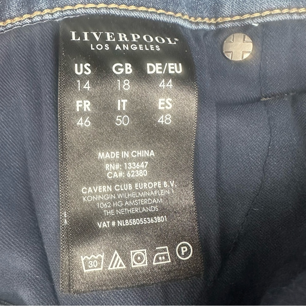 Liverpool Los Angeles Multi Panel Fray Hem Denim Skirt in Darwin Sz: 14 - Picture 16 of 16